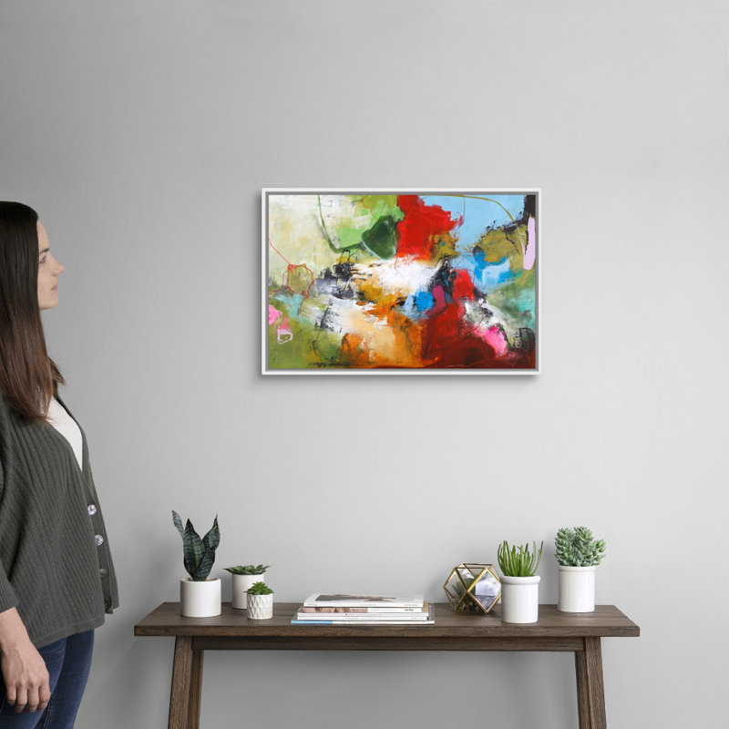 Tango 1 - reproduction d'art, Toile blanche encadrée, H 18 po x l 26 po x P 1,75 po