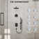 DualJetSpa Pressure-Balanced Shower System, Dual Wall Mount Showerheads with Slide Bar Handheld Spray