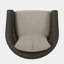 Chaise pivotante d'extérieur en osier