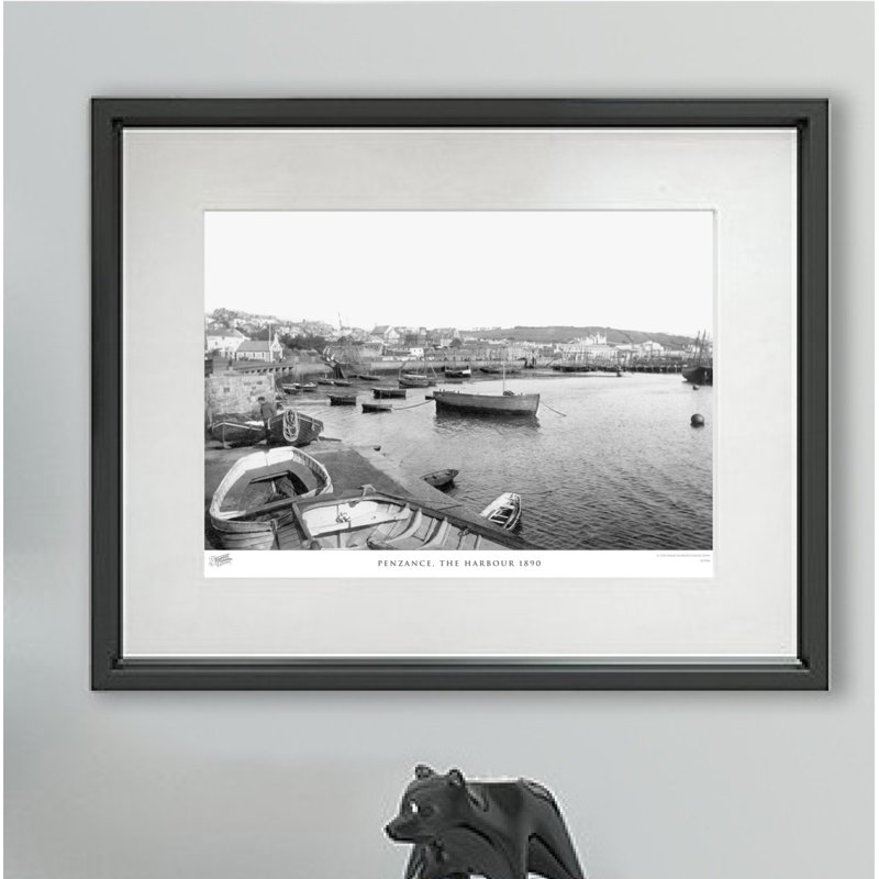 Penzance, The Harbour 1890 - Single Picture Frame Print, 60cm H x 80cm W x 2.3cm D
