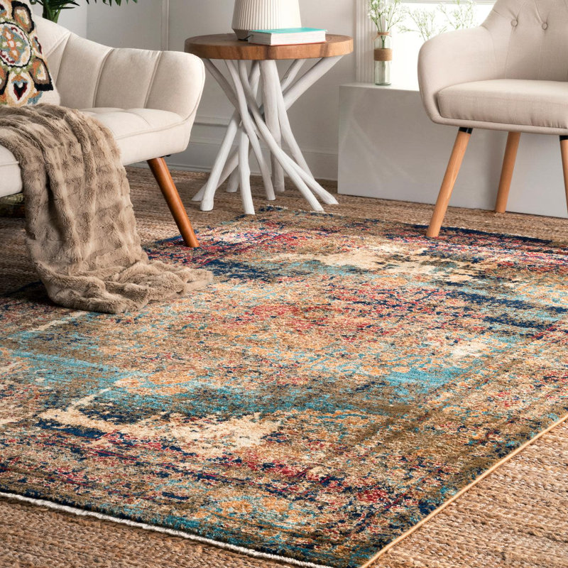 Fults Oriental Indoor Rug, Rectangle 4' x 6' 2"