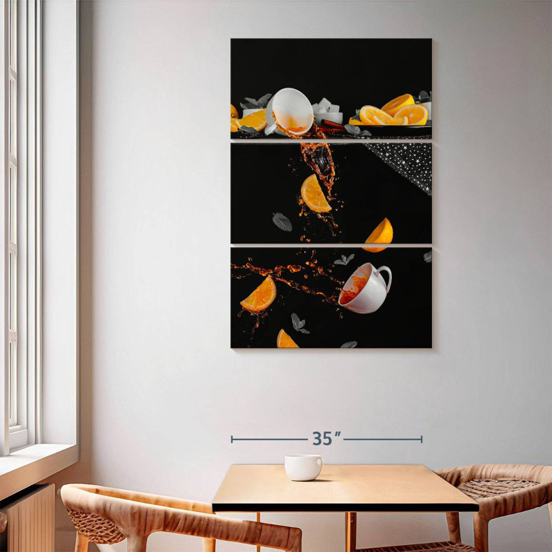 Yarlin Lemon Tea Splashes, 65" H x 42" W