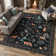 Garbrand Wild Jungle Animal Design Machine Washable Black Area Rug, Soft Non Slip Rugs Carpet - Ideal for Living Room, Bedroom, Kid Room or Playroom Decor