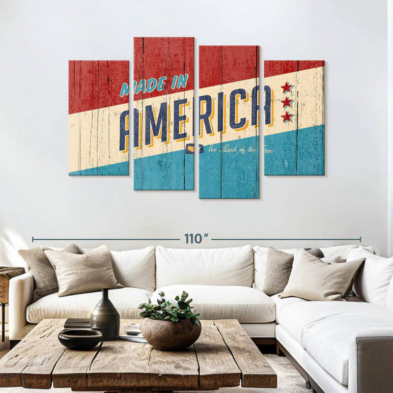 Lelar Made In America Typography, 54'' H x 84'' W