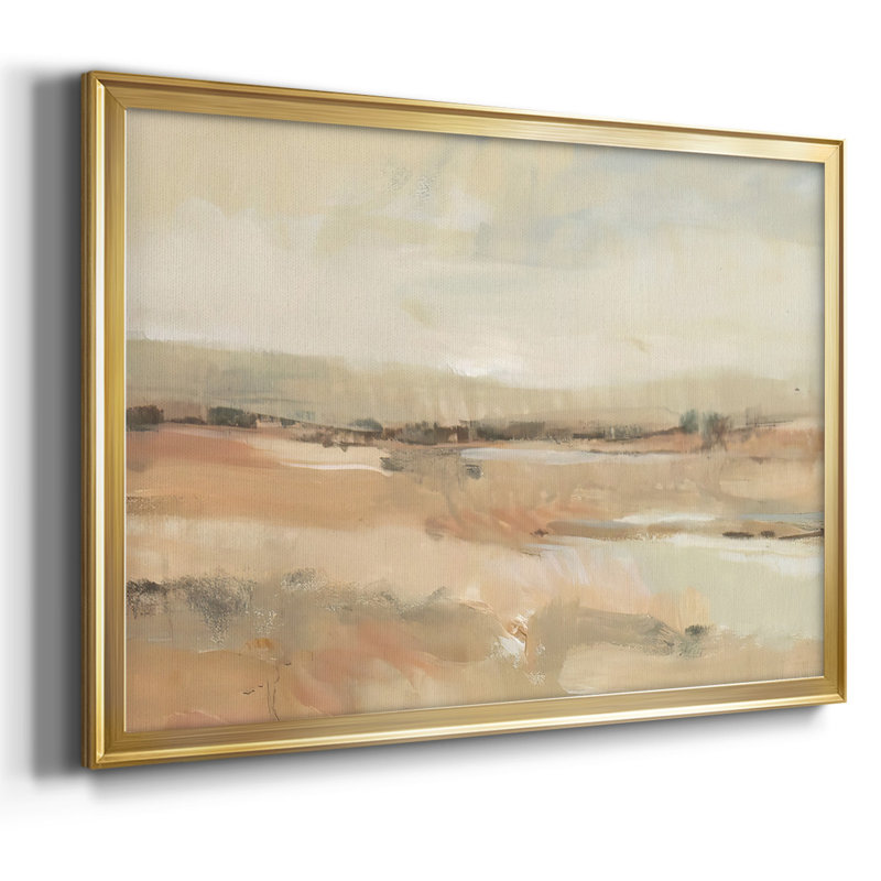 «Earth Tone Landscape», toile tendue avec châssis en I, Or, H 18 po x l 26 po x P 1,5 po