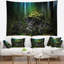 Tapisserie paysage dark forest on snowy matinée-28495119