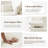  Swivel Accent Chair With Half Moon Ottoman, Round Chairs With Drawer Storage For Living Room, 360° Barrel Chair With Usb Charging Port (White Corduroy)-43178556