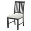Ensemble de 4 chaises de salle à manger de style campagnard avec structure en bois d'hévéa massif-1360021490