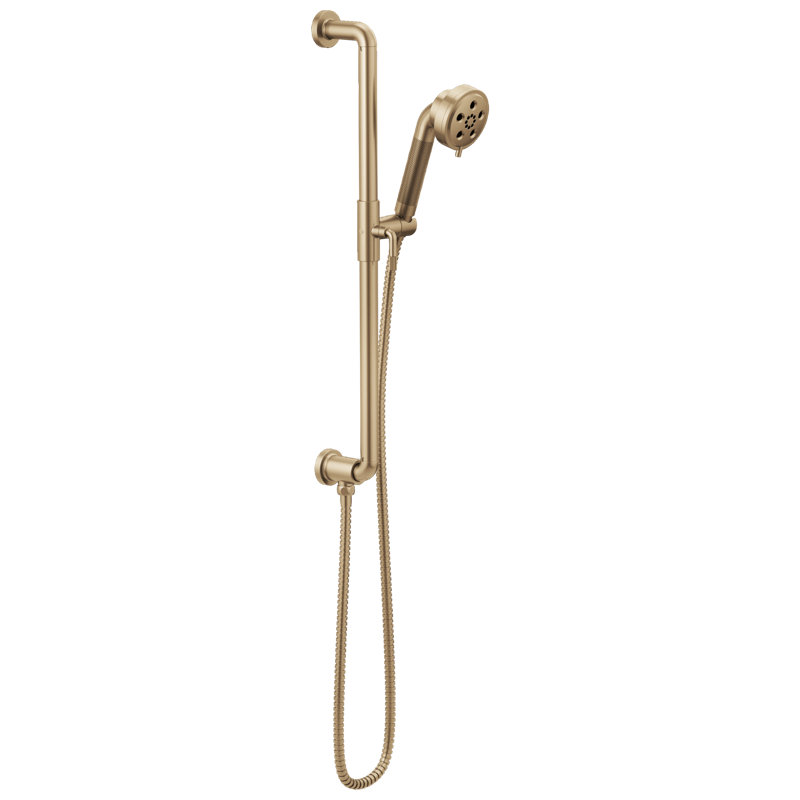 Litze® Handheld Shower Head with Slide Bar and H2OKinetic® Technology, Luxe Gold
