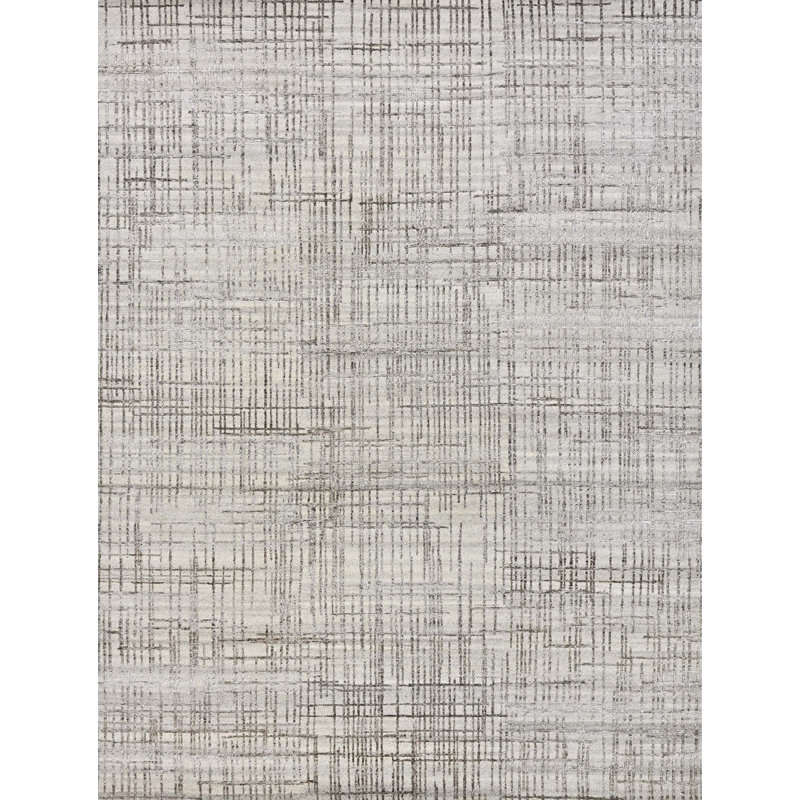 Tapis rectangulaire noué à la main, Rectangle 5 pi 10 po x 9 pi 10 po
