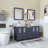 Ravenna 60" Freestanding Double Sink Bathroom Vanity with Engineered Marble Top and Matching Mirrors-67116243