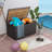Gymax 51 " W 134 Gallons Water Resistant Wicker Deck Box
