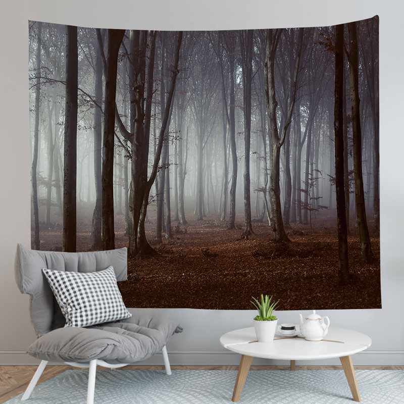 Polyester bois brumeux effrayant avec accessoires de suspension inclus