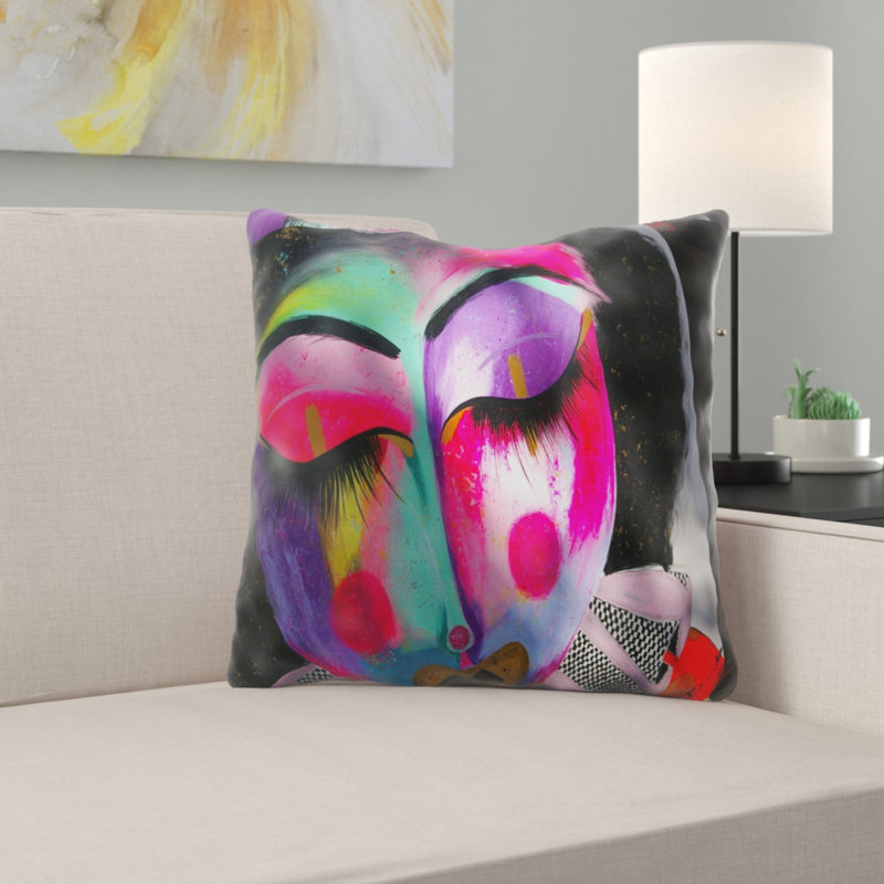 Outdoor Reversible Throw Pillow, Microsuede, Indoor
