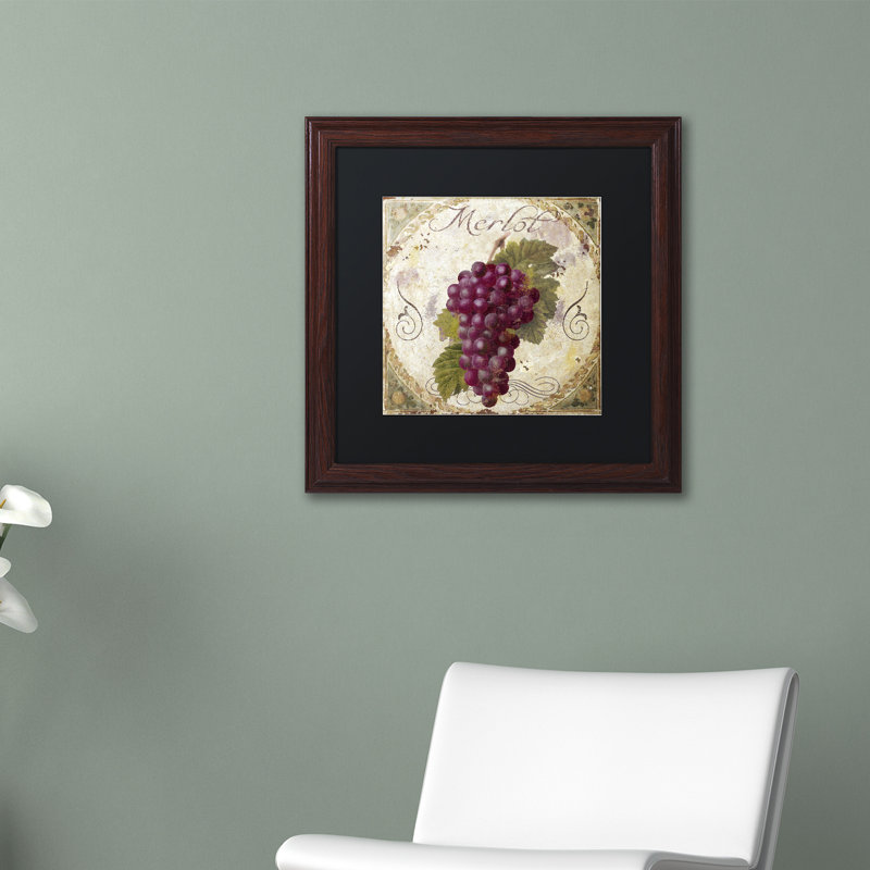 Jadaya «Tuscany Table Merlot», impression encadrée, Noir, H 16 po x l 16 po x P 0,5 po, Brun
