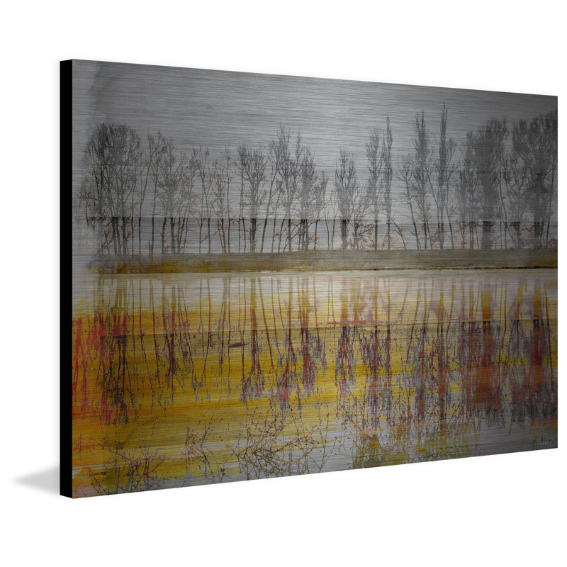 «Sunset Lake», reproduction sur métal, H 8 po x l 12 po x P 1,5 po