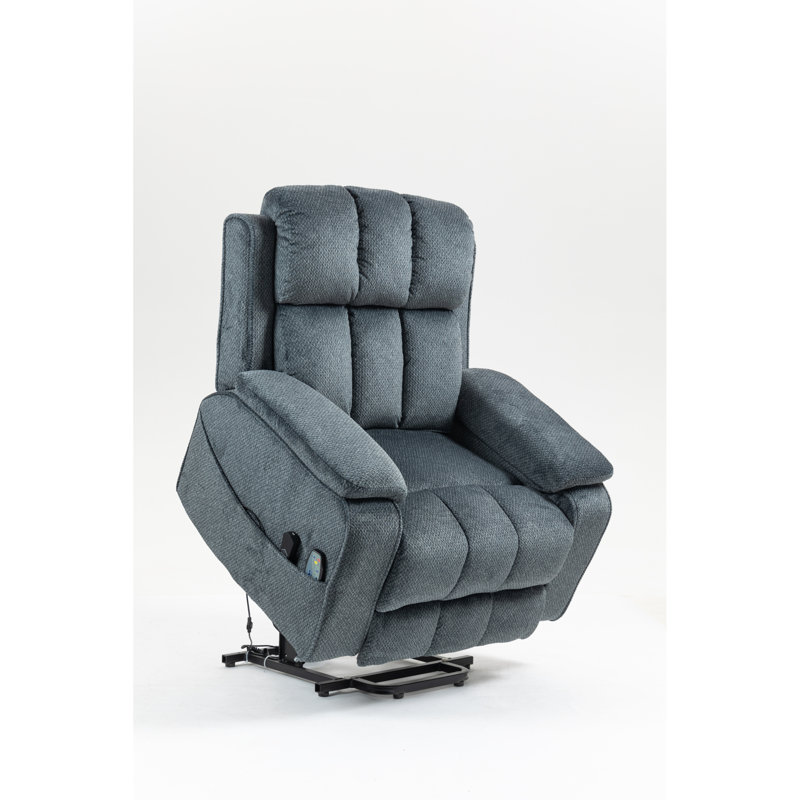 Large Chenille Recliners With Heat, Massage, And Storage For Home Relaxation