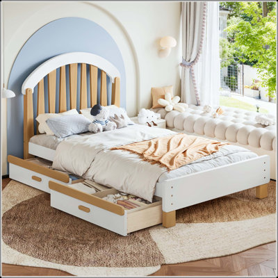 Twin Platform Bed with Storage Drawer