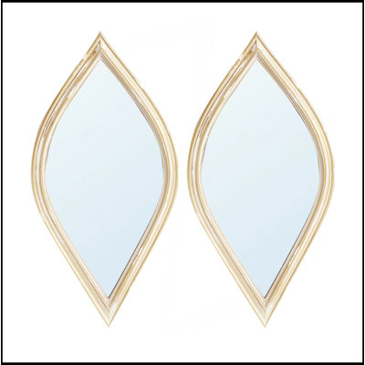 Decorative Mirror For Wall Decor, 2 Pieces Wall Accent, 6.5X13"
