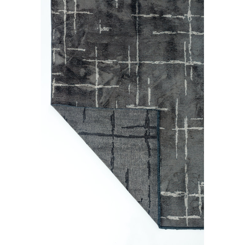 Rapture Cream/Gray Abstract Luxury Area Rug, Rectangle 7'10" x 11'2"