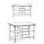 Table de canapé transitionnelle en bois massif l 54 po avec 4 tiroirs et 4 tablettes ouvertes Redmond-1116492760