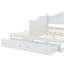Canapé-lit simple en bois avec lit gigogne escamotable et tiroirs de rangement pratiques-838699544