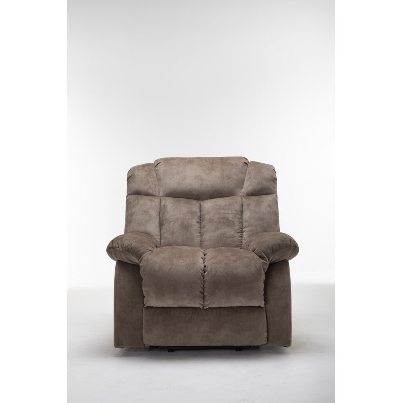Wild Velvet Power Lift Recliner Chair with Side Pockets, Light Camel