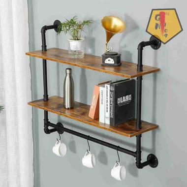  Industrial Pipe Bathroom Shelves Wall Mounted 3 Tier