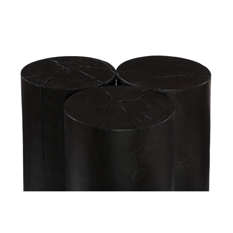 Triflora Side Table, Black, Small, 23" H x 22" W x 22" D
