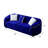 Gonda Velvet Rolled Arm Sofa-70541677-127382419