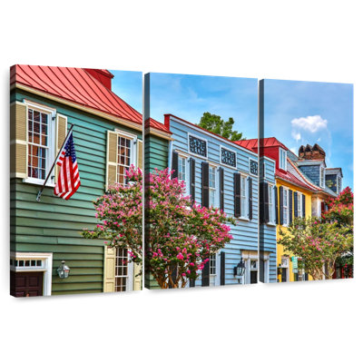 Sébbie, maisons colorées de Charleston