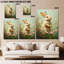  Art mural sur toile grand lapin - Printemps et Pâques, décoration murale de lapin-1062820437