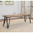 Wood Dining Bench, Rustic Dark Pine Finish