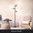 Robin 64 in. Industrial 3-Light Adjustable LED Floor Lamp with 3 Metal Cage Shades