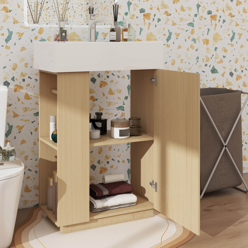21.6" Stylish Bathroom Vanity Featuring Ceramic Sink