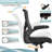 High Back Ergonomic Office Chair - Adjustable Height, Lumbar Support, Padded Flip-Up Armrests, Swivel Task Computer Chair (Home/Executive Use)
