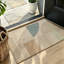 Tapis géométrique beige clair naturel 47 x 31 po