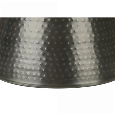 Table basse en métal gris avec design martelé, forme de sablier moderne pour le salon et amp; Chambre à coucher