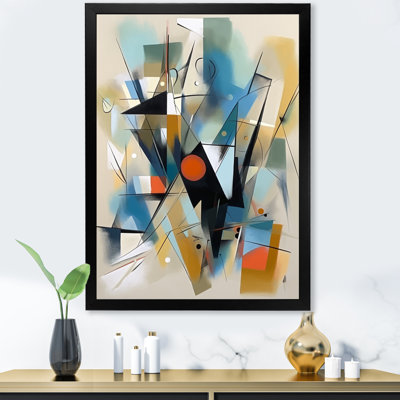 Nicolle Blue Abstracted Harmony Of Shape II sur toile