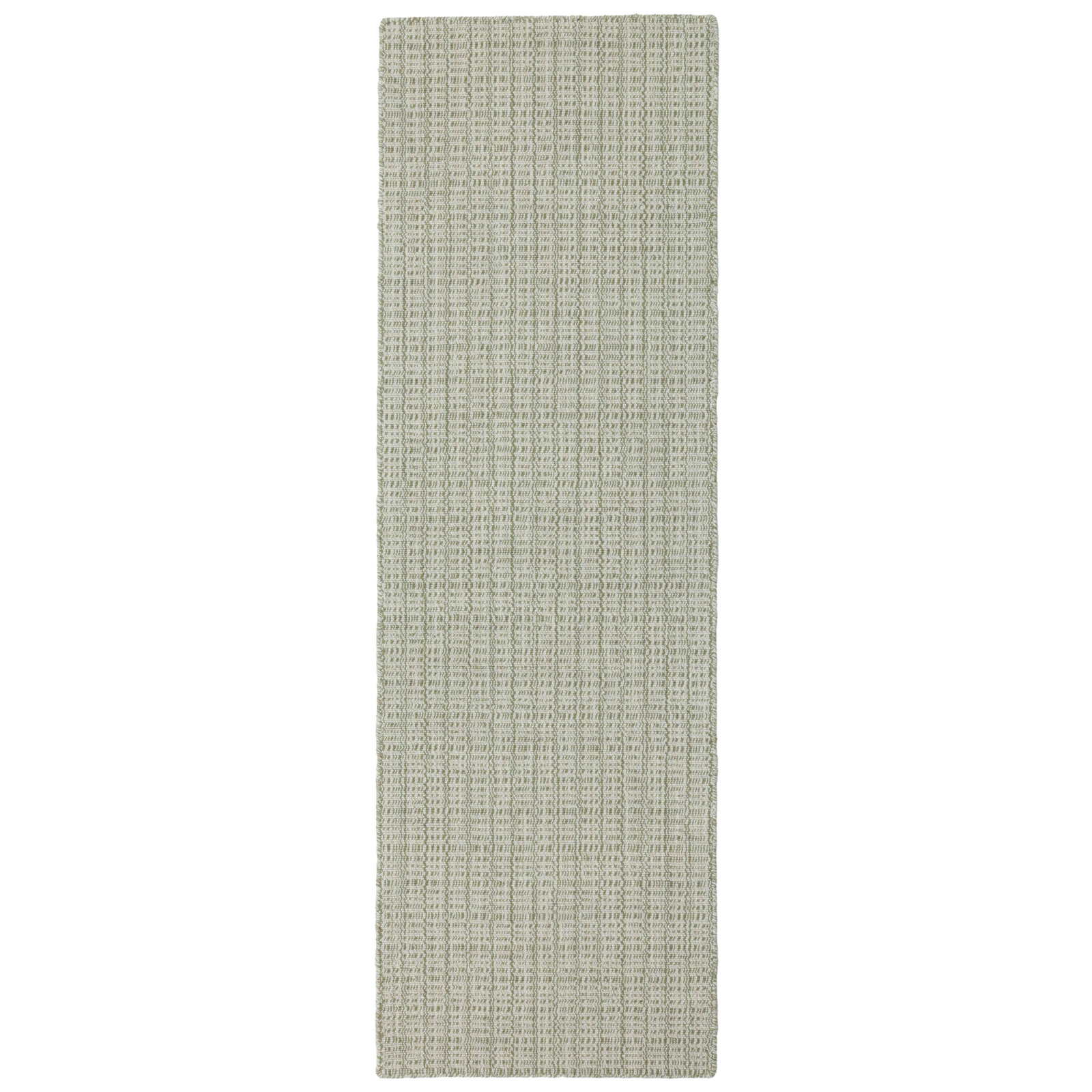 Kalise Hand-Tufted Geometric Wool Rug, Runner 2'6" x 8', Green