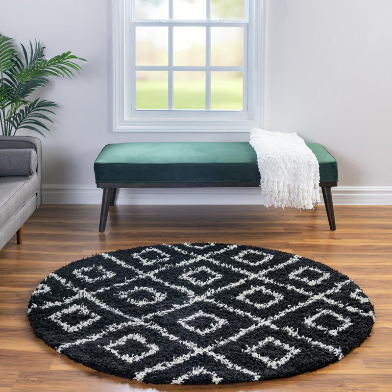 Arold Geometric Indoor Rug, Round 7'10"