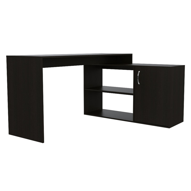 Bureau d'ordinateur en L Axis, Espresso