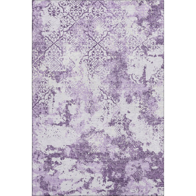 Premium Machine Washable Prisco Lavender Rug