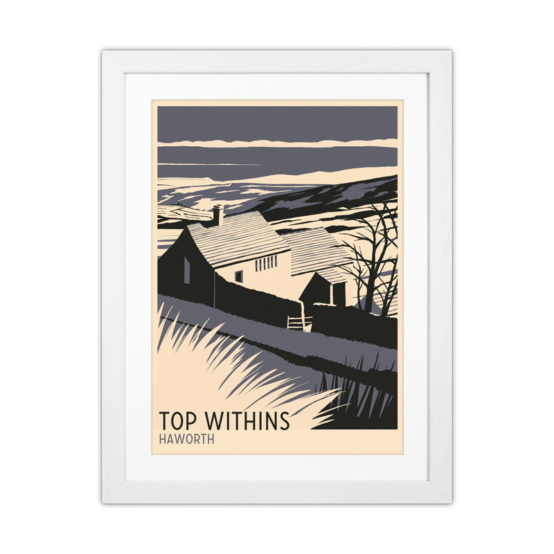 Top Withins Portrait by Richard O'Neill - Print, 53.5cm H x 43.5cm W x 3cm D, White Framed