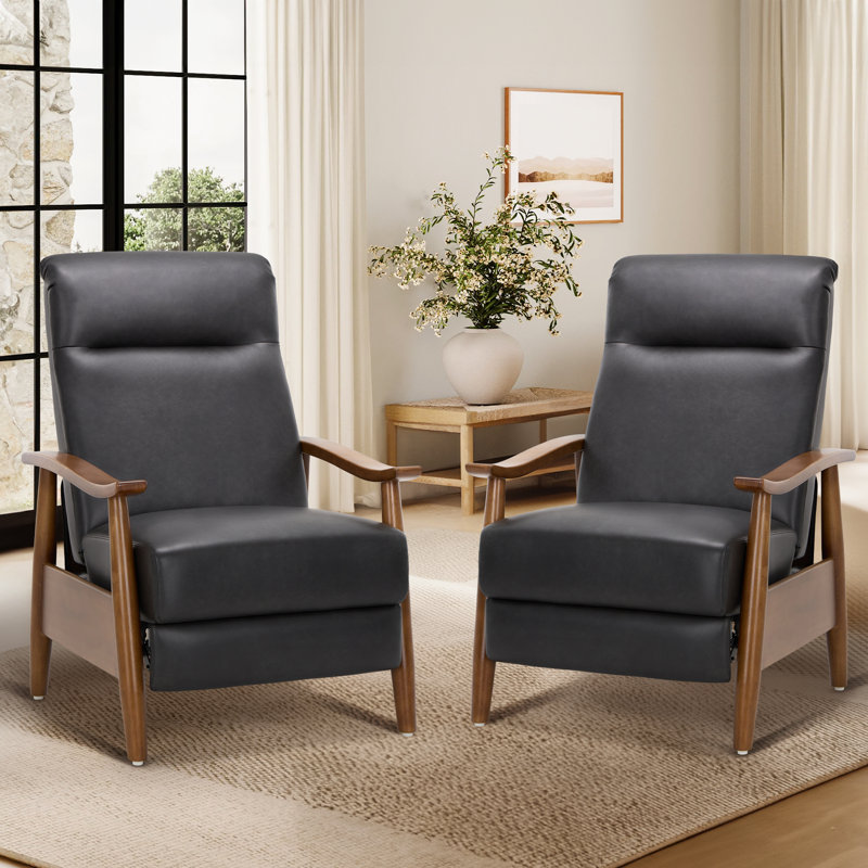 Fauteuil inclinable en cuir Penning , Noir