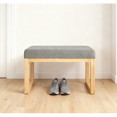 Shoe-Changing Bench, A Shoe-Changing Bench With A Wooden Frame And A Soft Cushioned Seat, Can Be Placed Freely And Is Suitable For Small Spaces Without Taking Up Much Space -Dark Gray