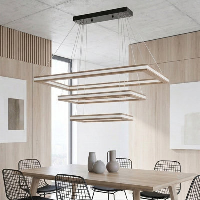 3 Tiers Rectangle LED Chandelier