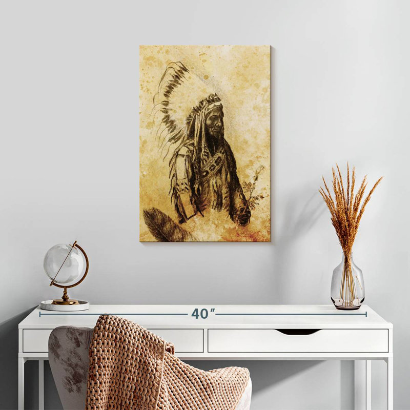 Lelar Sitting Bull, 24" H x 16" W