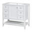 Meuble-lavabo 36 po avec lavabo, une armoire et trois tiroirs, panneau de bois massif et panneau de fibres à densité moyenne-328866820
