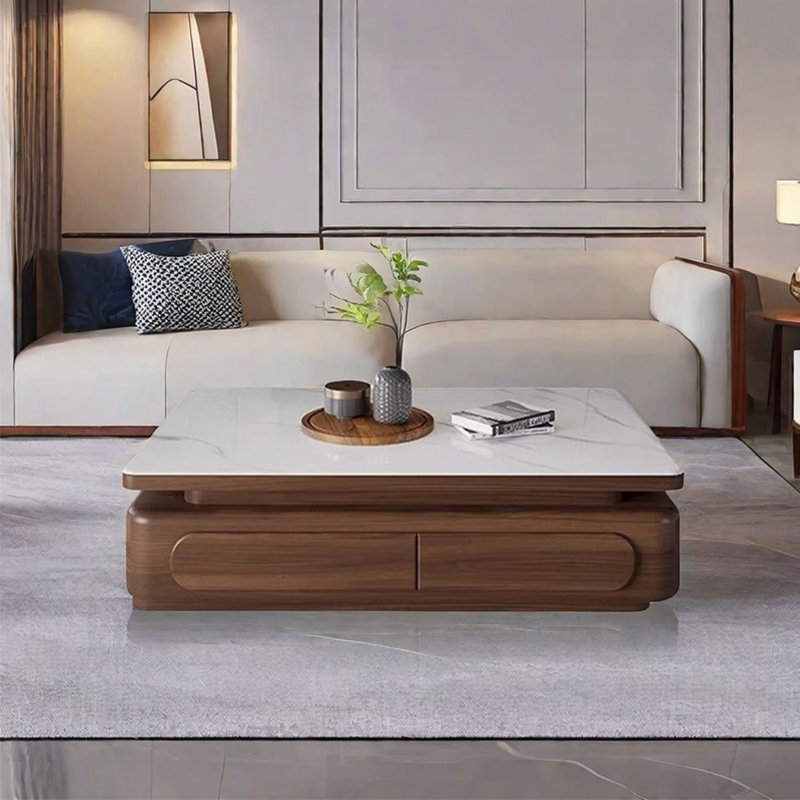 Simple modern living room coffee table, 16.50" H x 51.20" L x 27.60" W